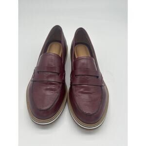 Kelly & Katie Funny Bone Burgundy Loafer Shoes Size 8.5 Finley Business Preppy